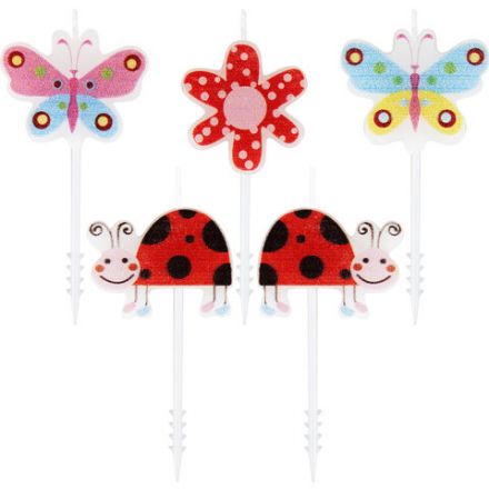 Свечи фигурные для торта на шпажках "Бабочки, божьи коровки", 5 шт, 2,5х3 см, ЗОЛОТАЯ СКАЗКА, 591463 Свечи фигурные для торта на шпажках "Бабочки, божьи коровки", 5 шт, 2,5х3 см, ЗОЛОТАЯ СКАЗКА, 591463