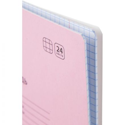 Тетрадь школьная А5,24л,клетка,скреп. №1 School Отличник Розовый 10шт/уп Тетрадь школьная А5,24л,клетка,скреп. №1 School Отличник Розовый 10шт/уп