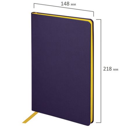 Блокнот А5 (148x218 мм), BRAUBERG "Metropolis Mix", под кожу, 80 л., в точку, сиреневый, 113315 Блокнот А5 (148x218 мм), BRAUBERG "Metropolis Mix", под кожу, 80 л., в точку, сиреневый, 113315