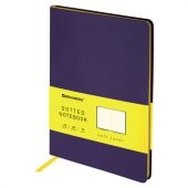 Блокнот А5 (148x218 мм), BRAUBERG "Metropolis Mix", под кожу, 80 л., в точку, сиреневый, 113315