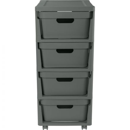 Комод BP_на колесах LUXE, 4 ящика, 300х385х690 мм (серый)