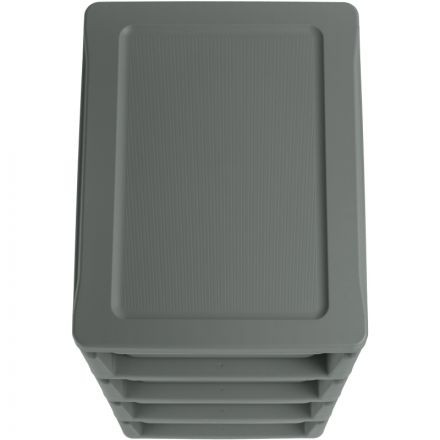 Комод BP_на колесах LUXE, 4 ящика, 300х385х690 мм (серый)