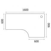 Стол эргономичный Этюд Т20.13 (672,673) правый орех 1600