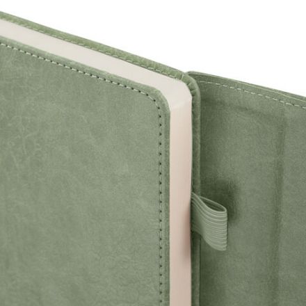 Ежедневник датированный 2026, А5, 145х213 мм, BRAUBERG "Jacket", под кожу, клапан, держатель, зеленый, 117402