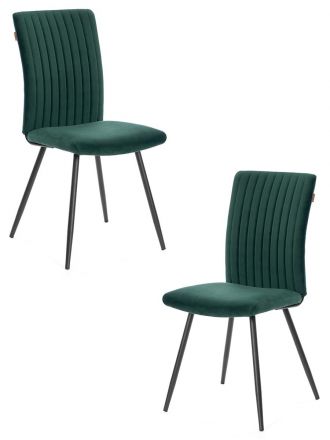 Стул обеденный Monte Carlo  (2 шт. в упаковке) TREND, велюр, Deep Forest (изумруд), 49х51х93 см