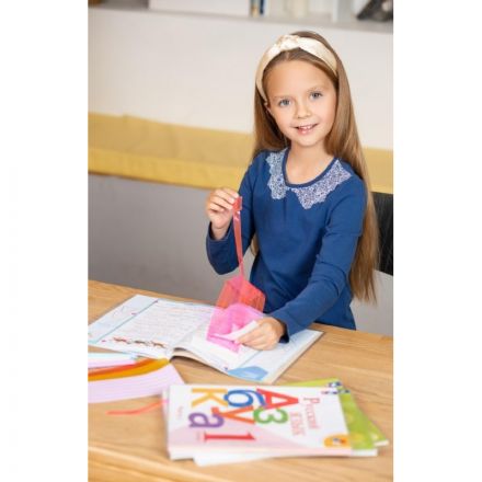 Закладка самоклеящиеся для книг,прямые,наб.6 шт,350мкм,розов neon,2921-922