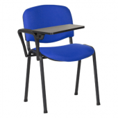 Стул для посетителей Изо синий со столиком(ткань/черный)