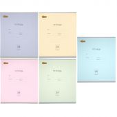 Тетрадь школьная Комус Класс 24 л. Акварель клетка ассорти 10шт/уп, 62675