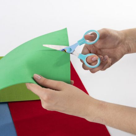 Ножницы 130 мм с цветной печатью "Пингвины", голубые, закругленные, BRAUBERG KIDS, 232271 Ножницы 130 мм с цветной печатью "Пингвины", голубые, закругленные, BRAUBERG KIDS, 232271