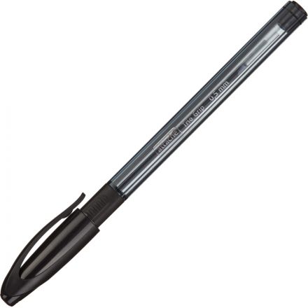 Ручка шариковая одноразовая Attache Glide Trio Grip черная (толщина линии 0.5 мм)