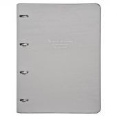 Тетрадь со сменным блоком А4,120л,Infolio Study,Quote,иск.кож,серый,N3824