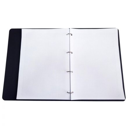 Тетрадь со сменным блоком А4,120л,Infolio Study,Quote,иск.кож,серый,N3824