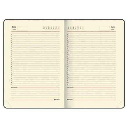 Ежедневник недатированный А5 138х213 мм, BRAUBERG "Iguana", под кожу, 160 л., белый, 114458