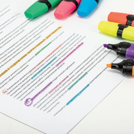 Набор текстовыделителей 24 ЦВЕТА на подставке, BRAUBERG "DELTA", 15 пастельных цветов + 9 неоновых цветов, линия 1-5 мм, 152506