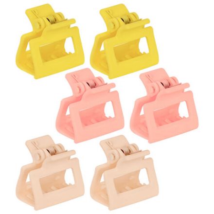 Крабы для волос НАБОР 6 шт., 2,5 см, soft touch, АССОРТИ, MONTE VITA (МОНТЕ ВИТА), 457029