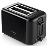 Тостер BOSCH TAT3P423, 970 Вт, 2 тоста, 5 режимов, металл, черный
