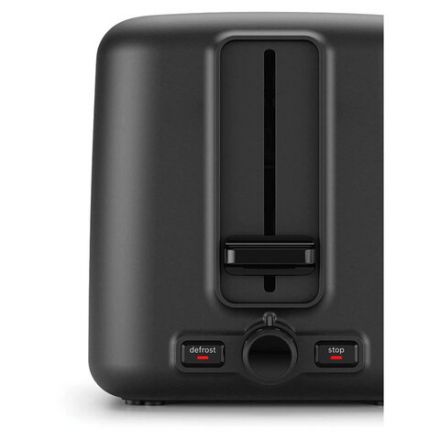 Тостер BOSCH TAT3P423, 970 Вт, 2 тоста, 5 режимов, металл, черный