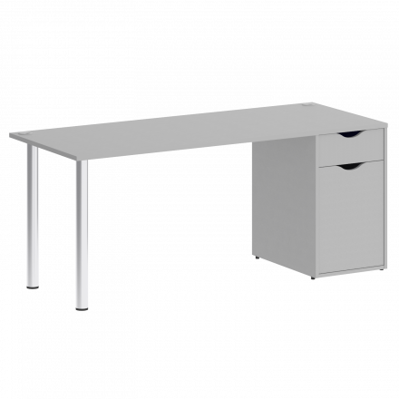 Home Office Стол письменный VR.SP-3-178.1 Серый/Хром опоры 1780*720*750