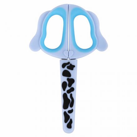 Ножницы 130 мм, фигурные рукоятки с резиновыми вставками "Далматин", с чехлом, BRAUBERG KIDS, 238352 Ножницы 130 мм, фигурные рукоятки с резиновыми вставками "Далматин", с чехлом, BRAUBERG KIDS, 238352