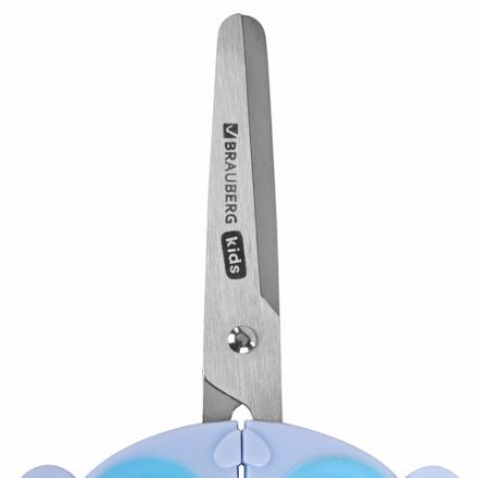 Ножницы 130 мм, фигурные рукоятки с резиновыми вставками "Далматин", с чехлом, BRAUBERG KIDS, 238352 Ножницы 130 мм, фигурные рукоятки с резиновыми вставками "Далматин", с чехлом, BRAUBERG KIDS, 238352