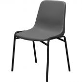 Стул GL_Стрит ЭМАЛЬ ЧЕРНЫЙ МУАР, пластик серый