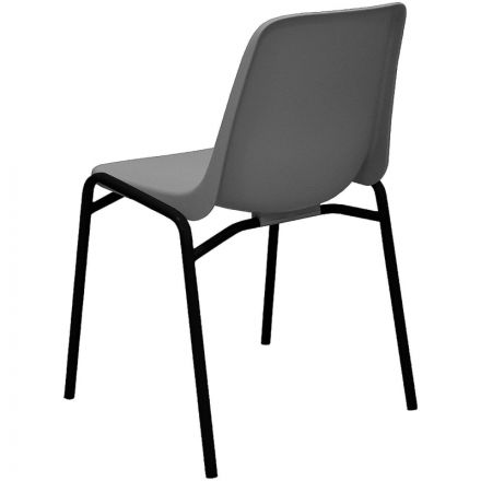 Стул GL_Стрит ЭМАЛЬ ЧЕРНЫЙ МУАР, пластик серый