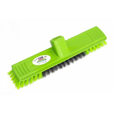 Щетка для пола A-VM жесткая 25см резьбовое крепление зеленая YF341-G
