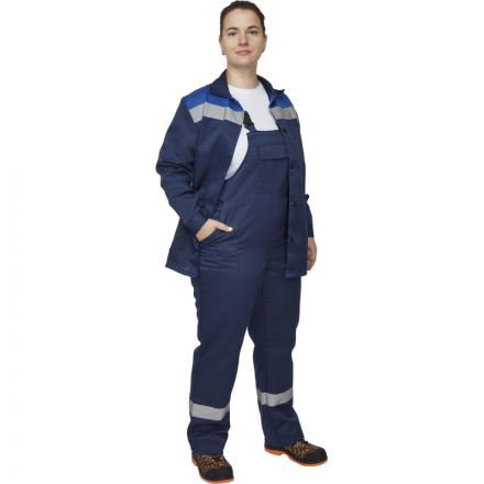 Костюм рабочий летний жен. л16-КПК с СОП син/вас (р.44-46) 158-164