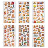 Наклейки зефирные "Капибары", 18х9,5 см, ассорти 6 видов, FUNSTER (ФАНСТЕР), 666093