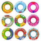 Надувной круг для плавания, диаметр 50 см, от 3 лет, АССОРТИ, 9 видов, PLAYMARKET