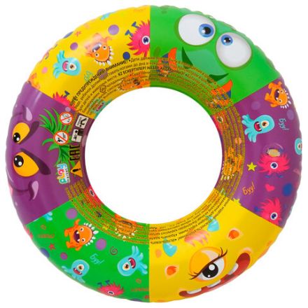 Надувной круг для плавания, диаметр 50 см, от 3 лет, АССОРТИ, 9 видов, PLAYMARKET