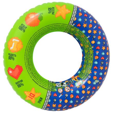 Надувной круг для плавания, диаметр 50 см, от 3 лет, АССОРТИ, 9 видов, PLAYMARKET