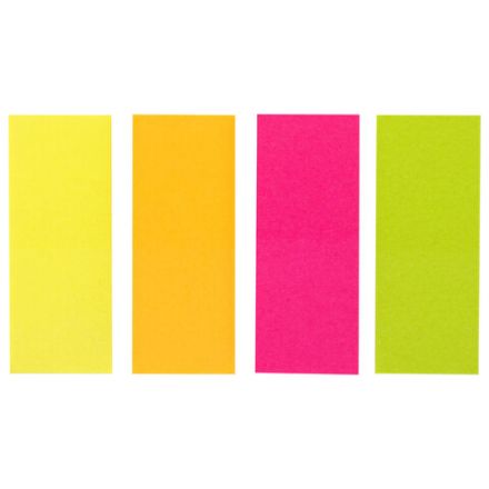 Закладки клейкие неоновые BRAUBERG бумажные, 50х20 мм, 200 штук (4 цвета х 50 листов), 111363
