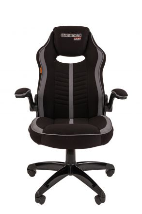 Кресло Chairman game 19 Россия ткань черн./сер. н.п.