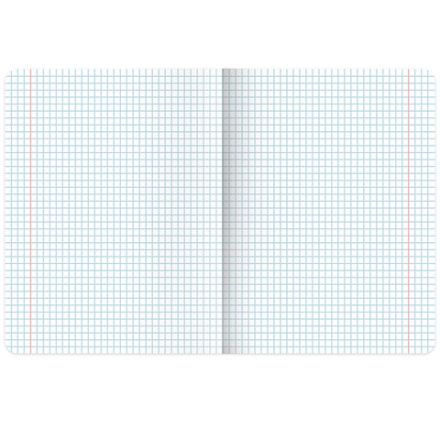 Тетрадь А5, 48 л., BRAUBERG, скоба, клетка, матовая ламинация, выборочный лак, "Black" (микс в спайке), 404375