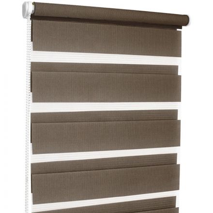 Рулонная штора SKR Ролло день-ночь коричневый 48x170