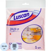 Салфетка хозяйственная Luscan из микрофибры универ 200г/м2 30х30см красная