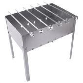 Мангал сборный размер 350х240х350 мм + 6 шампуров в плёнке длина 330 мм, в плёнке, 701724