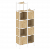 Loft Прямой стеллаж наборный VR.L-20 Тиквуд светлый/Белый металл 862*446*2280