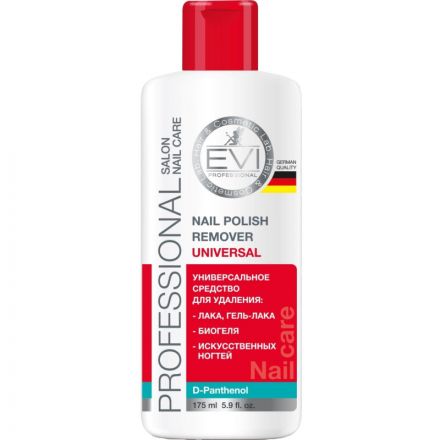 Жидкость для снятия лака EVI professional универ д/снят всех вид лака 175мл