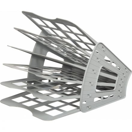 Лоток для бумаг Attache Веер сборный на 5 отделений серый юк