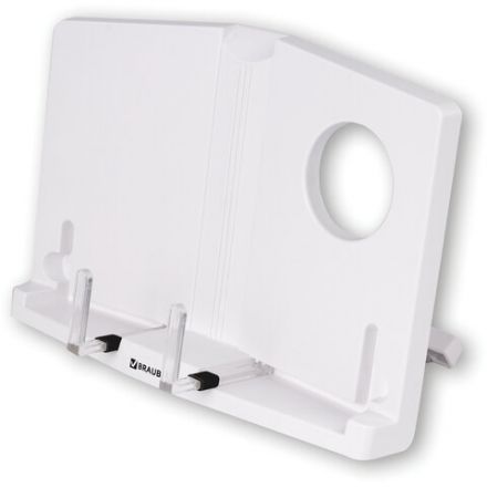 Подставка для книг и учебников BRAUBERG, регулируемый наклон, пластик, белая, 237445 Подставка для книг и учебников BRAUBERG, регулируемый наклон, пластик, белая, 237445