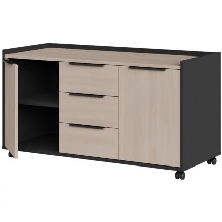 Тумба выкатн. Easy Loft Director 241T006 1170x500x635 дуб скандин/графит