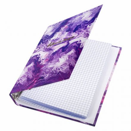 Тетрадь на кольцах А5 165х215 мм, 120 листов, твердый картон, клетка, BRAUBERG, "Blur", 404714 Тетрадь на кольцах А5 165х215 мм, 120 листов, твердый картон, клетка, BRAUBERG, "Blur", 404714