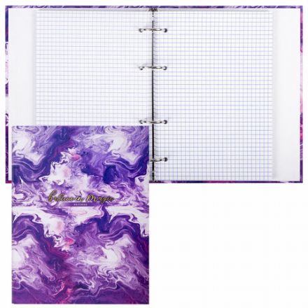 Тетрадь на кольцах А5 165х215 мм, 120 листов, твердый картон, клетка, BRAUBERG, "Blur", 404714 Тетрадь на кольцах А5 165х215 мм, 120 листов, твердый картон, клетка, BRAUBERG, "Blur", 404714