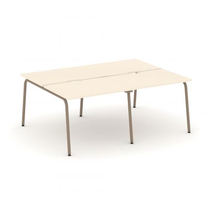 Estetica Рабочая станция на 4 места ES.D.RS-4.1-VK Сатин/Латте металл 1960*1500*750