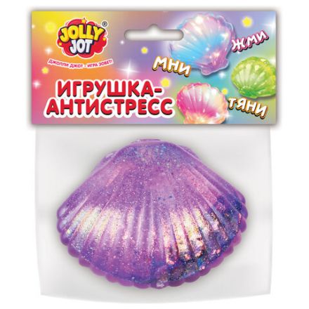 Игрушка-антистресс "РАКОВИНА", 8 см, ассорти 4 цвета, дисплей, JOLLY JOT (ДЖОЛЛИ ДЖОТ), 665814
