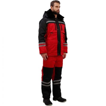 Костюм рабочий зимний муж з03-КПК красн/чер (р.64-66) 194-200 Костюм рабочий зимний муж з03-КПК красн/чер (р.64-66) 194-200