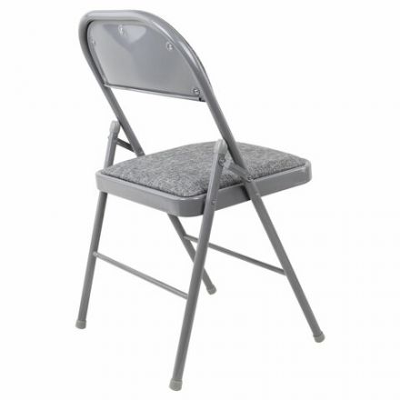 Стул складной BRABIX "Golf Plus CF-003 КОМФОРТ", серый каркас, серая ткань, 532890