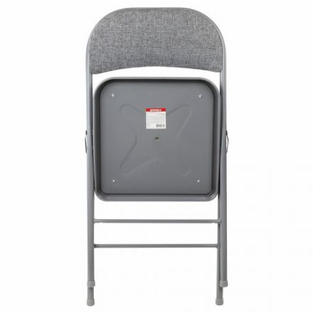 Стул складной BRABIX "Golf Plus CF-003 КОМФОРТ", серый каркас, серая ткань, 532890